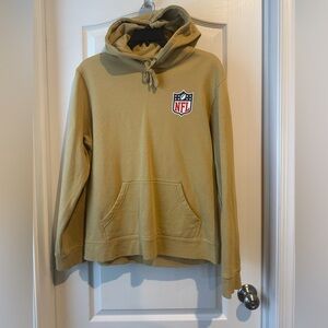 Fanatics NFL Shield Hoodie Men’s Large Khaki Tan Pullover Sweatshirt